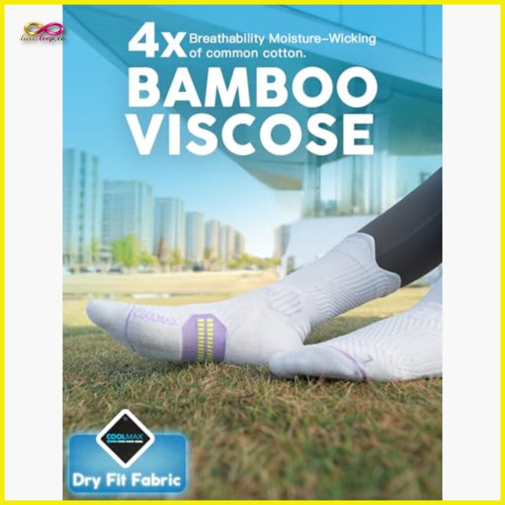 Compression Running Crew Socks Moisture-Wicking A… - image 3